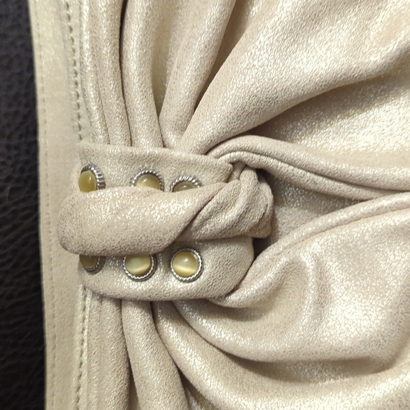 NWOT Judith Ripka Leather Bow Clutch - Picture 4 of 5